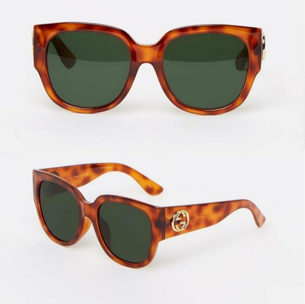 ๐ฅSOLD๐ฅ๐HP๐Gucci Avana Green 55mm Cat Eye Sunglasses - Picture 1 of 12